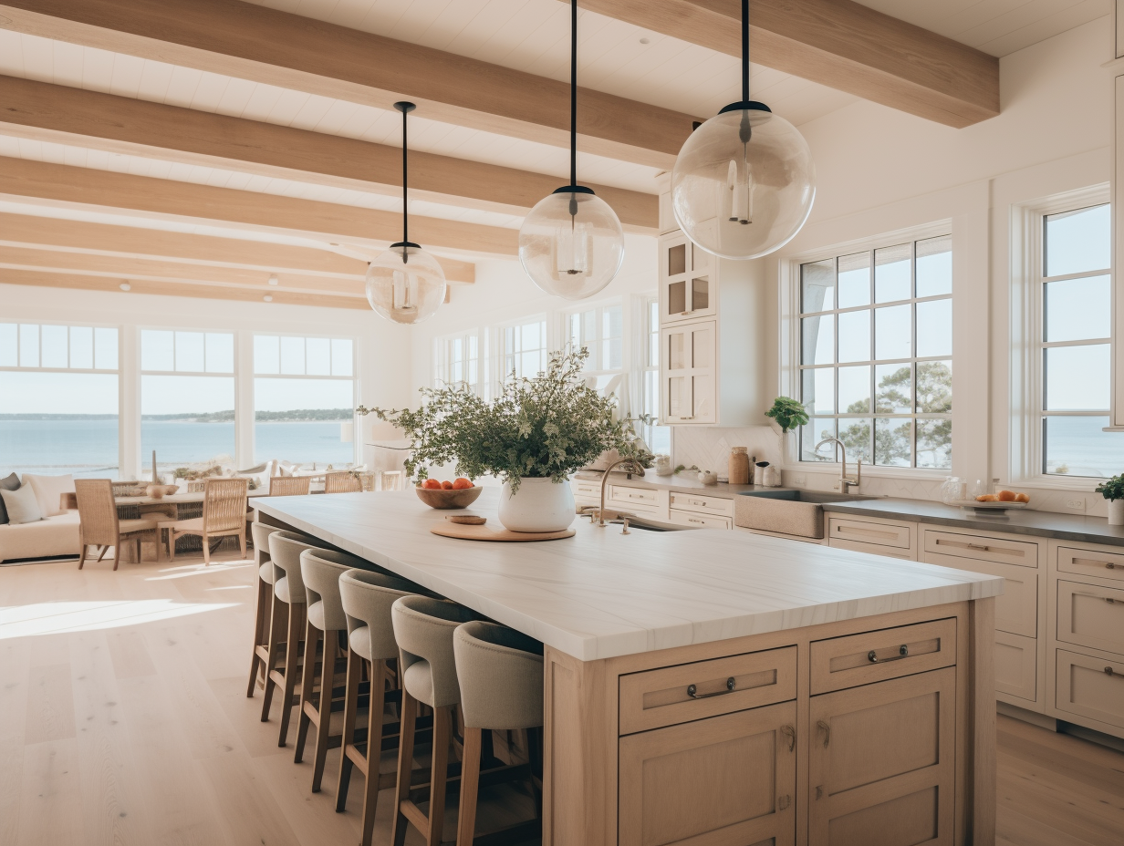 Coastal Inspired Farmhouse Kitchen